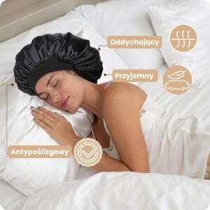 Satynowy czepek - wzmacnia efekt loków i poprawia kondycję włosów